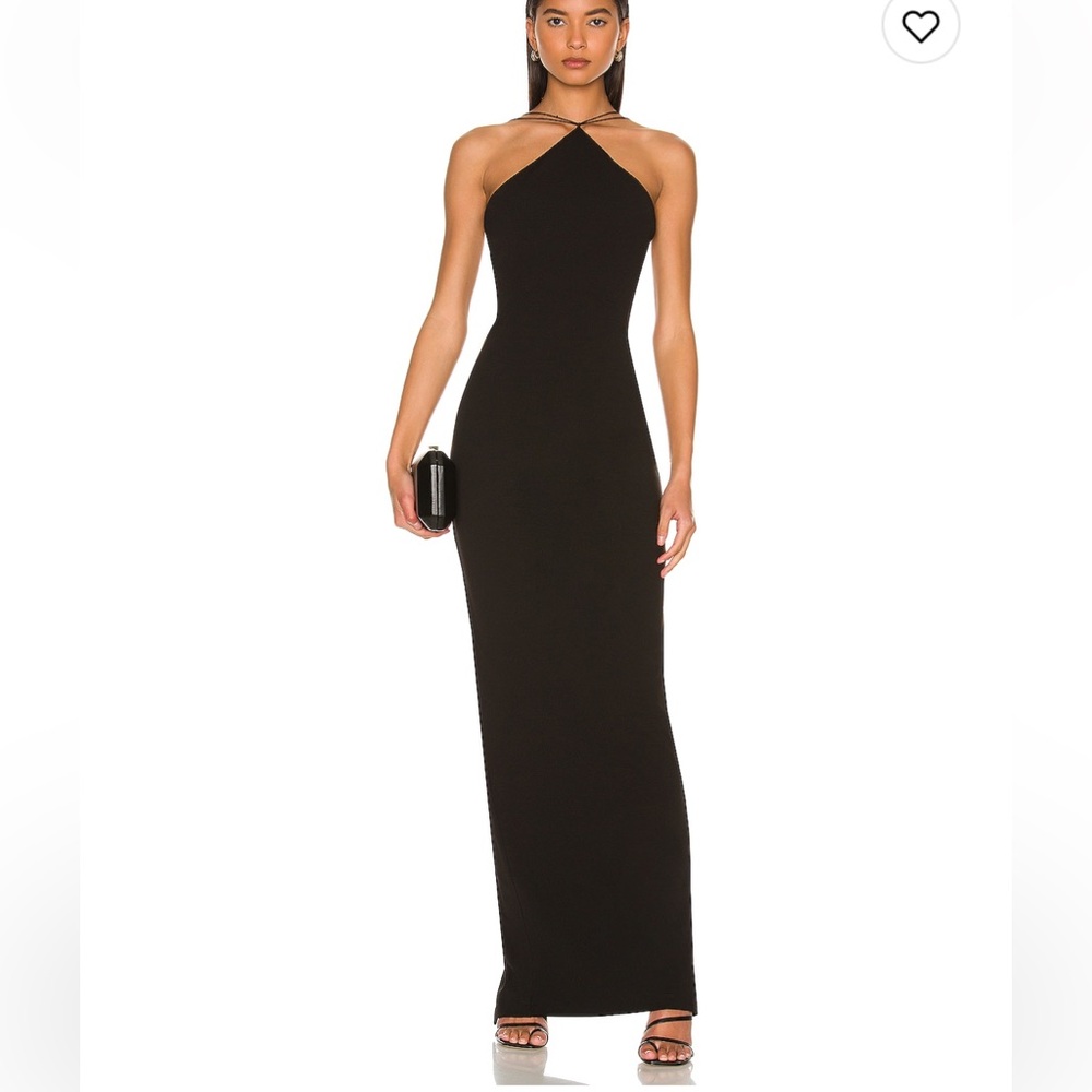 Nookie Trinity Halter Gown in Black